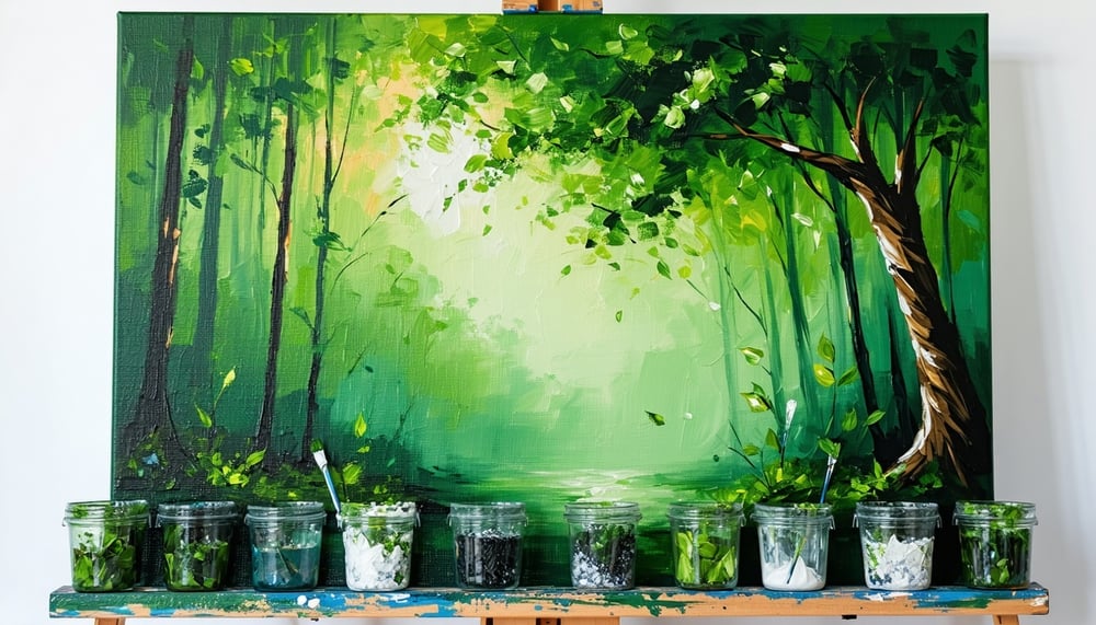 Eco-friendly painting in progress